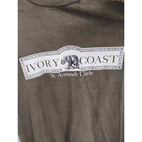 Vintage Green Made in the U.S.A single stitch Ivory Coast tee in XL - Picture 2 of 5